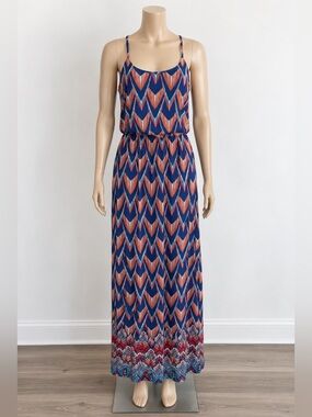 JUSTIFY Geometric Print Maxi Dress size medium